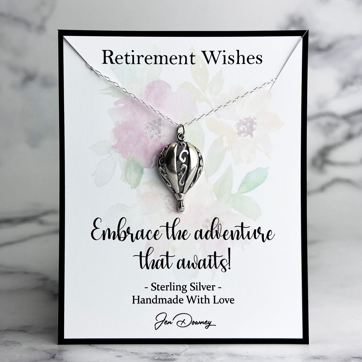 Sweet 16 Birthday Quote Sterling Silver Hot Air Balloon Gift
