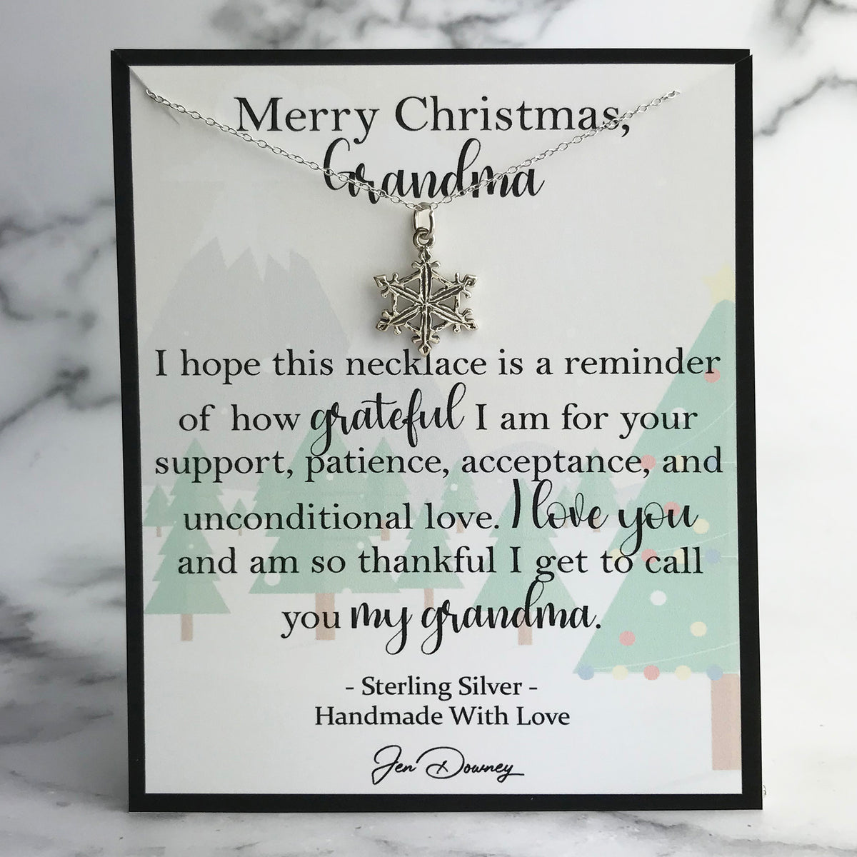 Christmas Gift Necklace for Elderly Woman: Appreciation Xmas