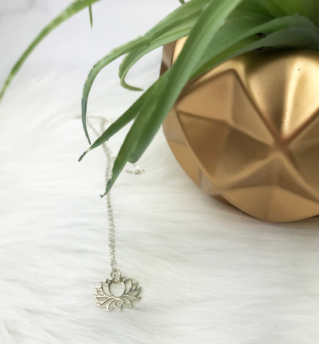 7 Chakra Lotus Flower Gemstone Necklace