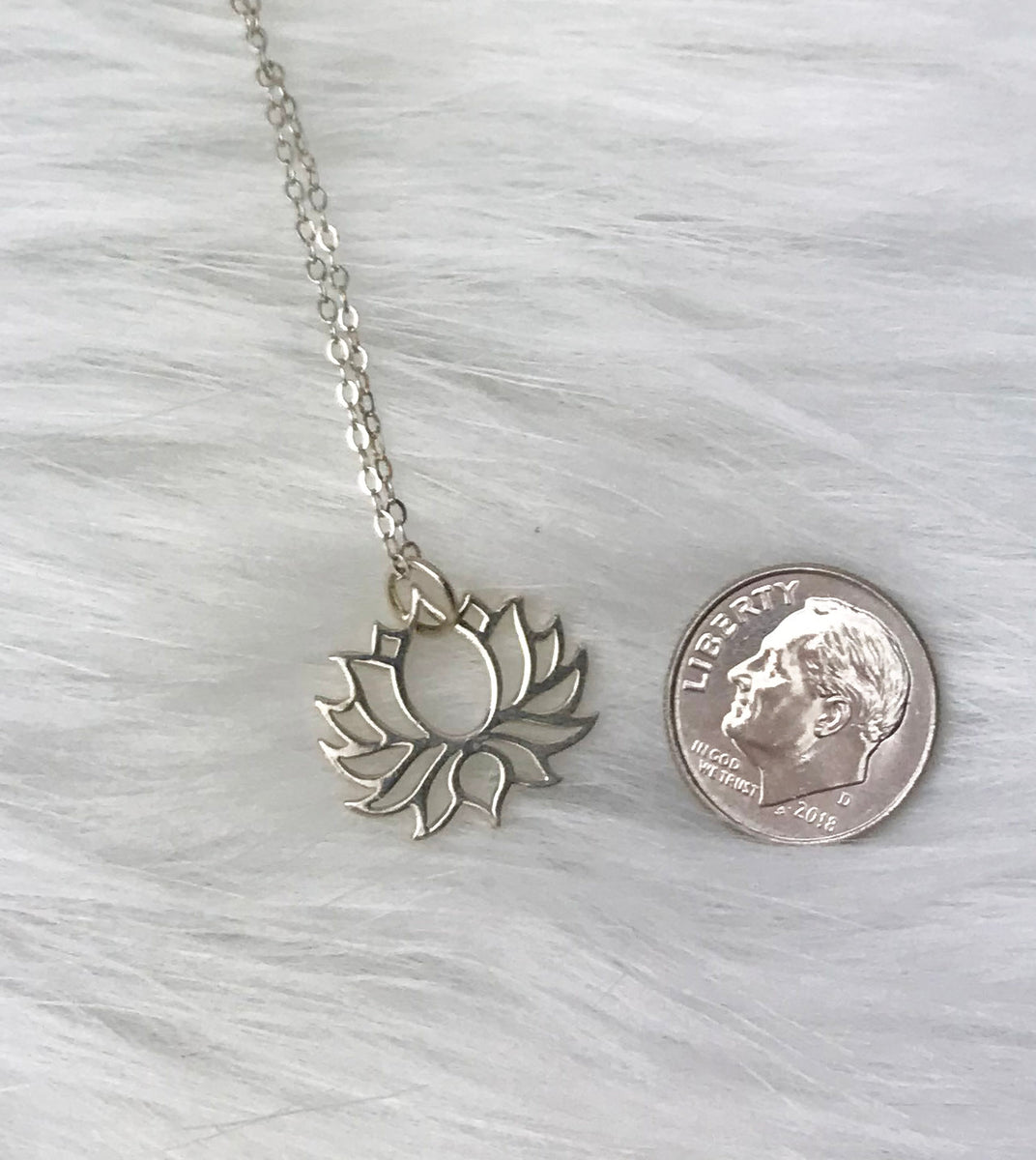 Lotus of Hope Gift Rise Above Quote Sterling Silver Meaningful