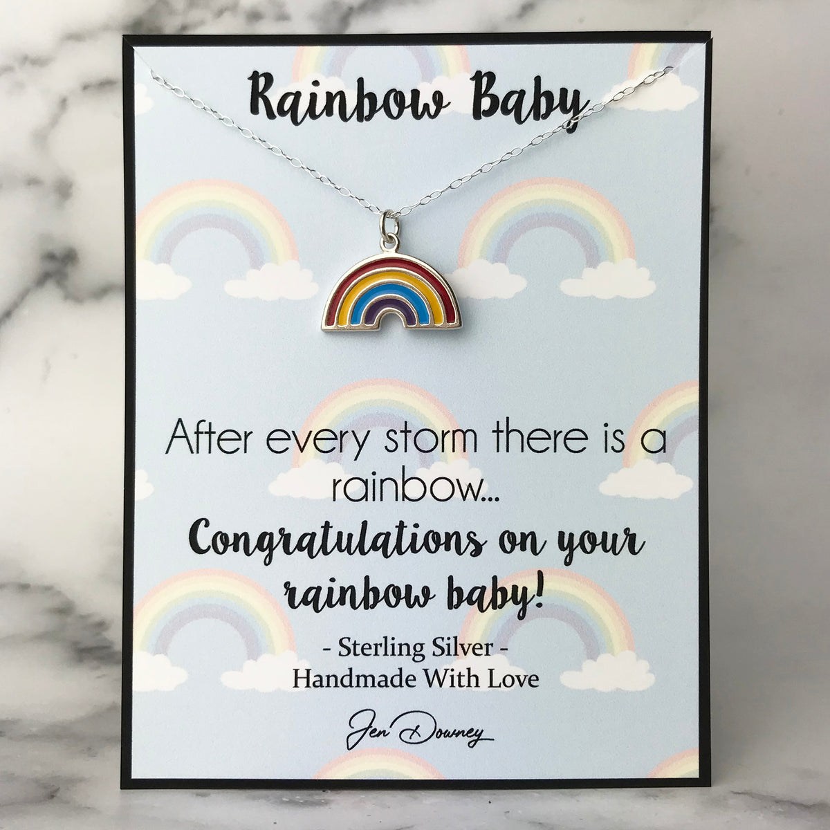 Rainbow Baby Gift, Rainbow Baby popular Jewelry, Rainbow Baby Necklace, Rainbow and Heart Necklace, Miscarriage Gifts, Baby Shower Gift