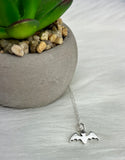 Bats Are Just Halloween Butterflies Sterling Silver Necklace