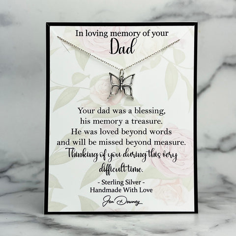 Fathers Day Memorial Card in Loving Memory Grief Handmade