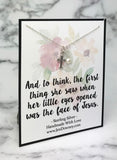 Miscarriage Gift Loss of Daughter Sterling Silver Cross and Pearl Necklace