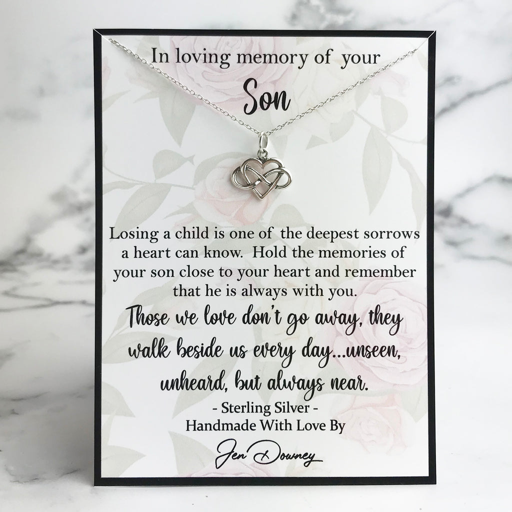 Eternal Rings Memorial Necklace for Loss of Husband Gift
