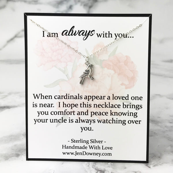 Cardinals Appear Quote Thoughtful Gift Sterling Necklace – Jen Downey