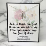 Miscarriage Loss of Son Gift Religious Quote Sterling Silver Cross Necklace