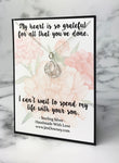 Future Mother In Law Gift Grateful Heart Quote Teardrop Necklace Sterling Silver