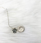 Sorry For Your Loss Pet Sympathy Meaningful Gift Meet Another Day Sterling Silver Paw Print Necklace