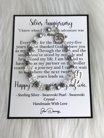 Silver Wedding Anniversary Gift, 25th Wedding Anniversary, Pebble Picture,  25, Twenty Five, Personalised, Pebble Art, Anniversary Gift - Etsy