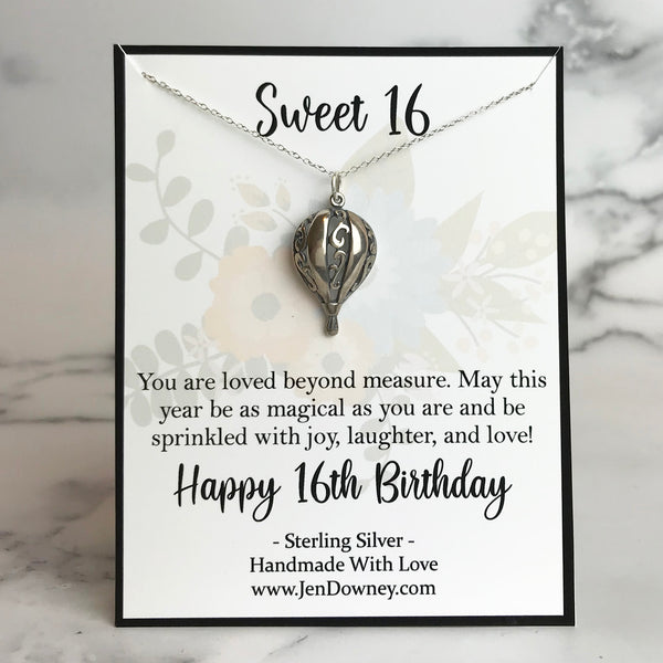 Sweet 16 Necklace, 16th Birthday Present Jewelry, with birthstone and  initial, Birthday Gift for Daughter, Granddaughter,